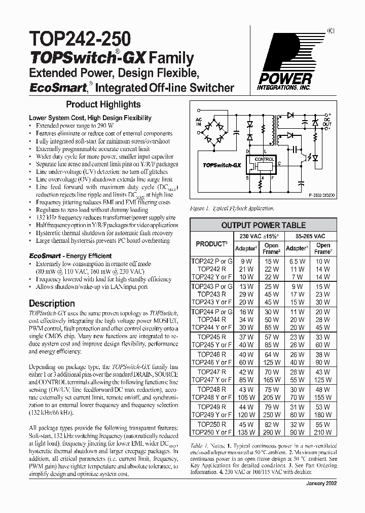 TOP249Y_306771.PDF Datasheet