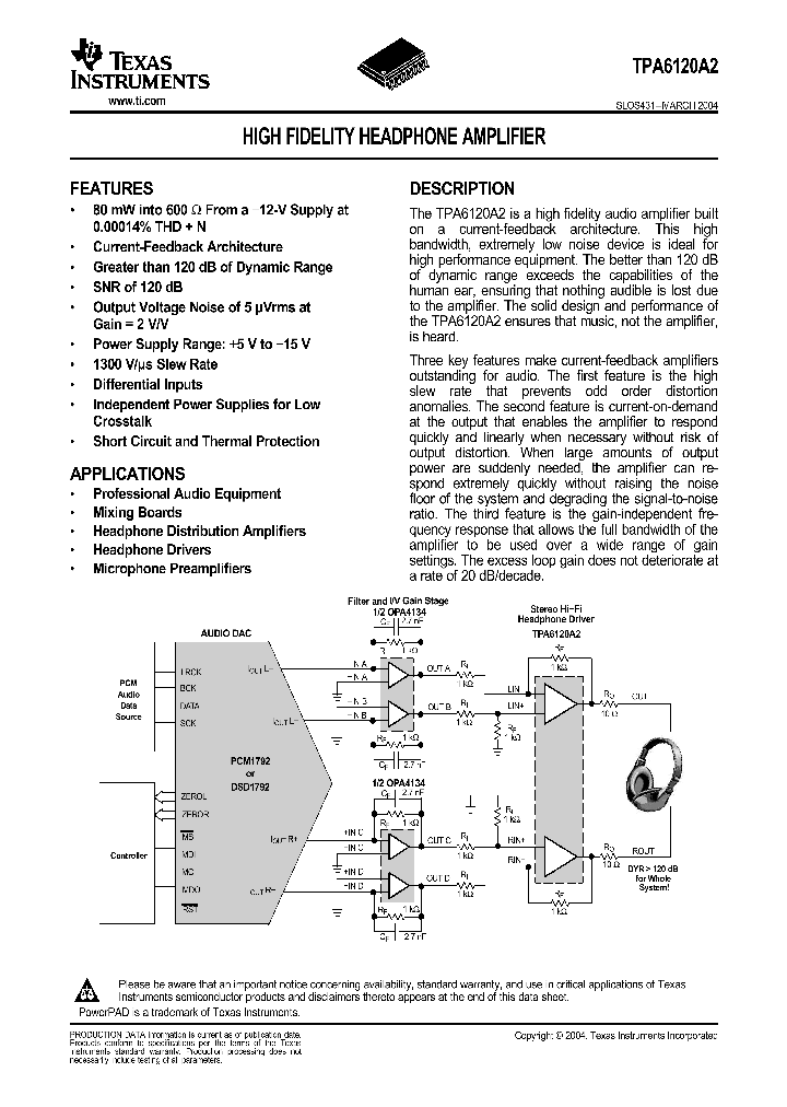 TPA6120A2_350361.PDF Datasheet
