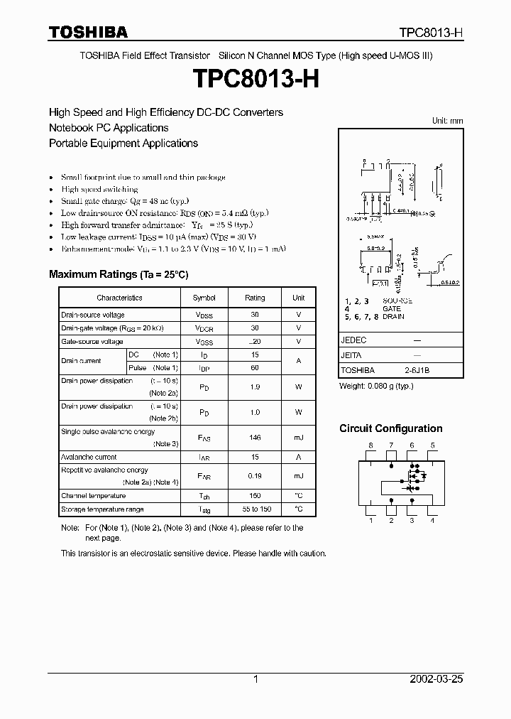 TPC8013-H_385704.PDF Datasheet