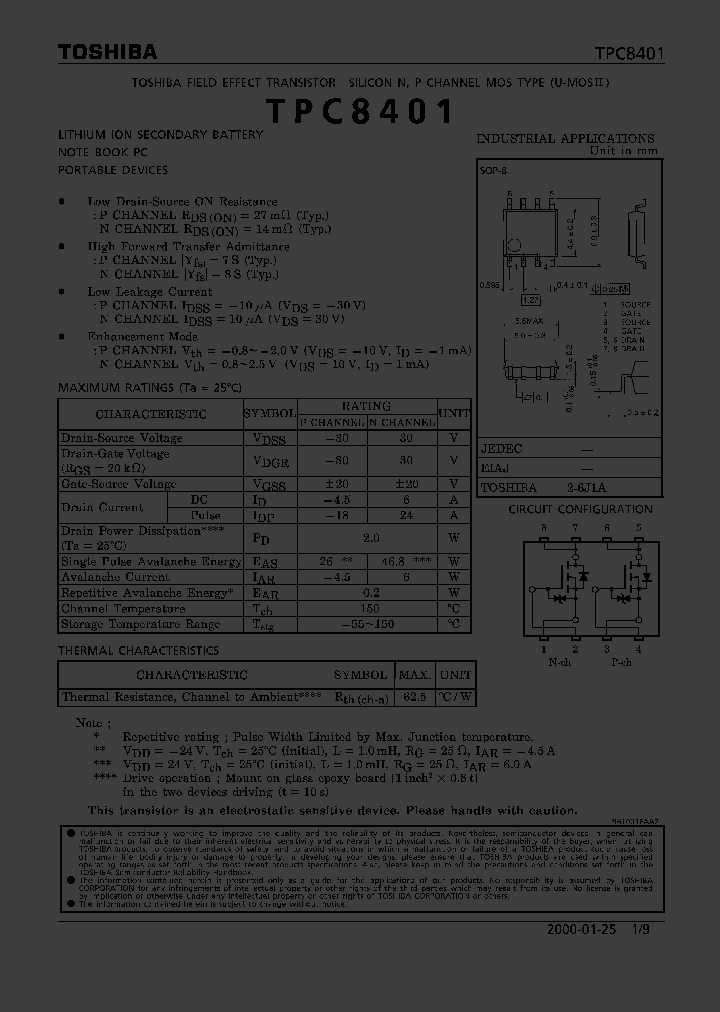 TPC8401_344171.PDF Datasheet