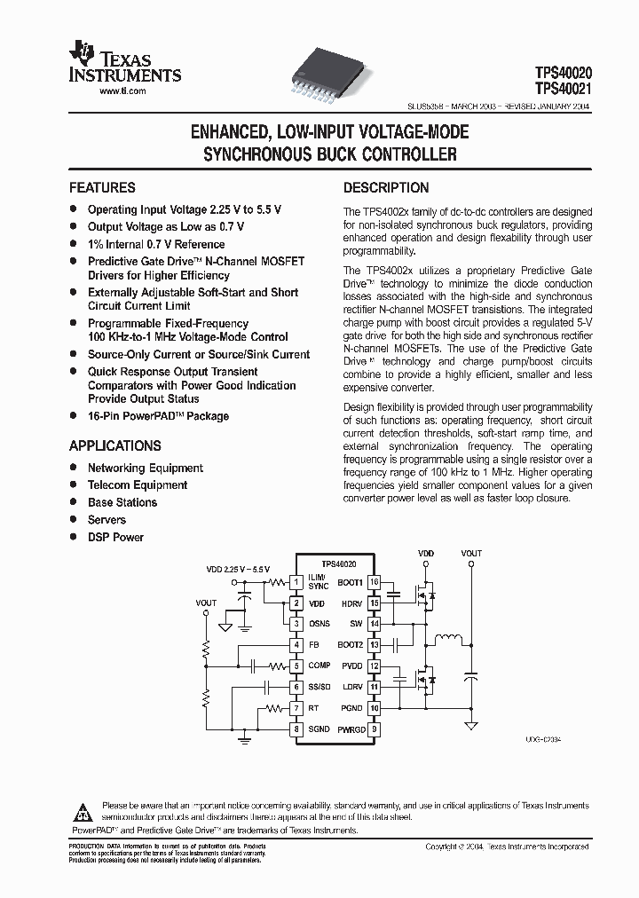 TPS40020TPS40021_327656.PDF Datasheet