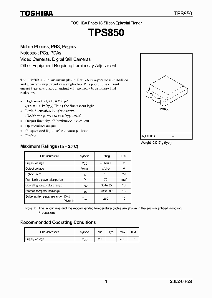 TPS850_63953.PDF Datasheet