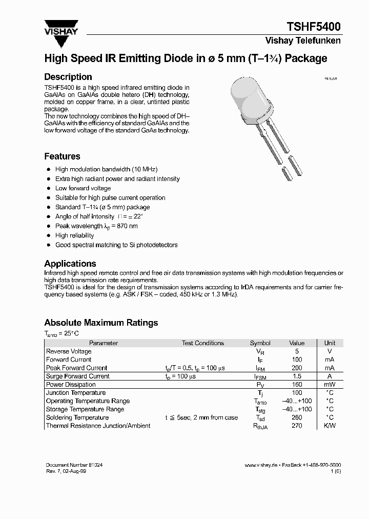 TSHF5400_365611.PDF Datasheet