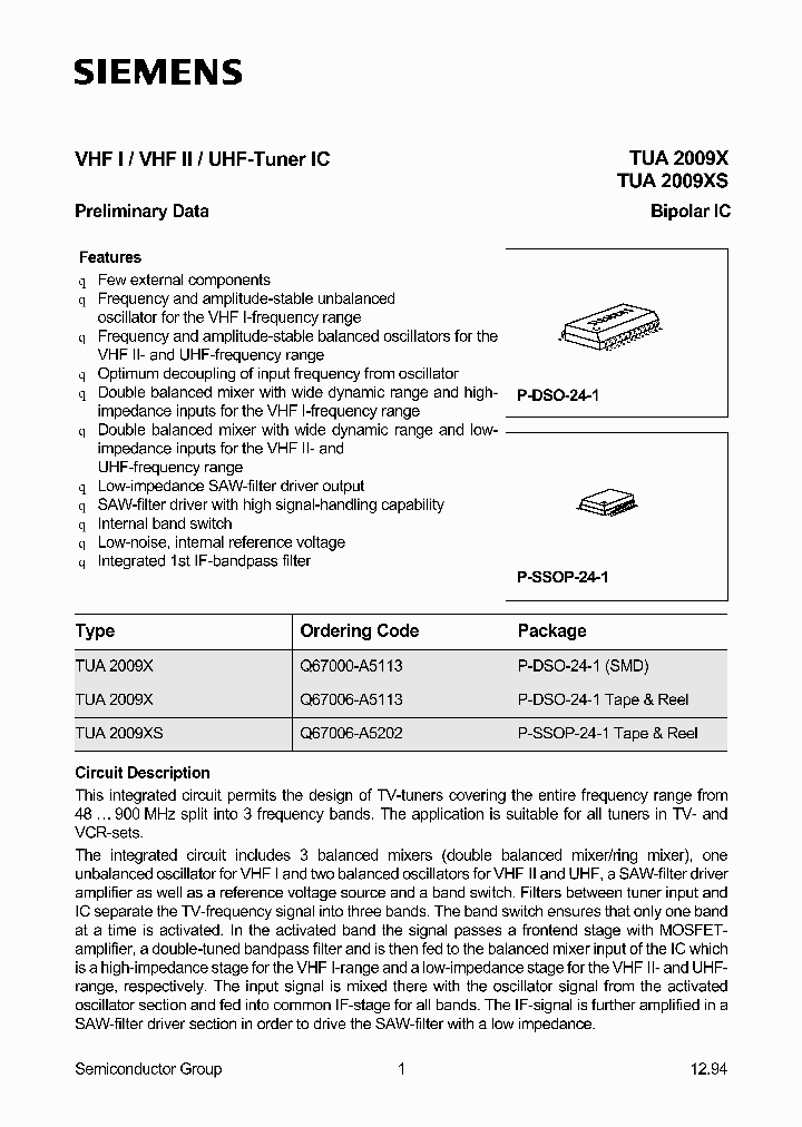 TUA2009XS_317350.PDF Datasheet
