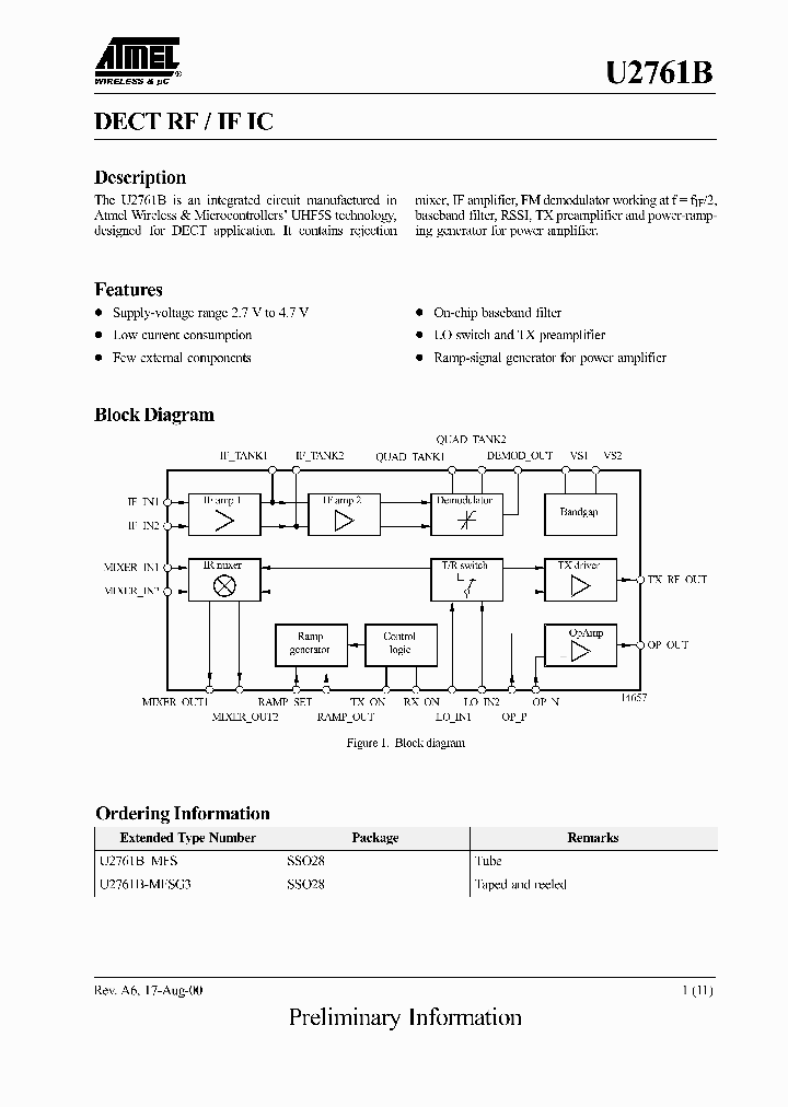 U2761BNBSP_322163.PDF Datasheet