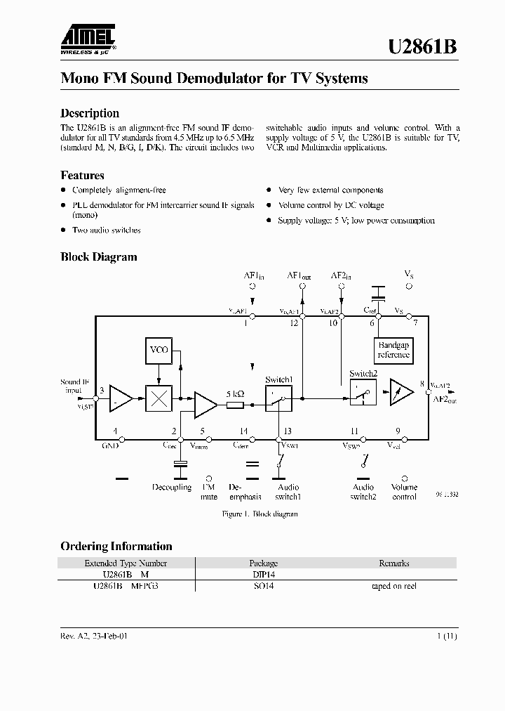 U2861BNBSP_180783.PDF Datasheet