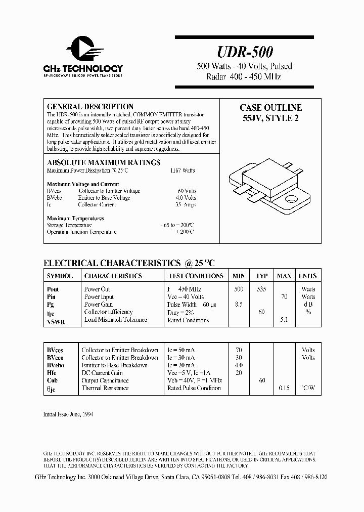 UDR-500_340097.PDF Datasheet