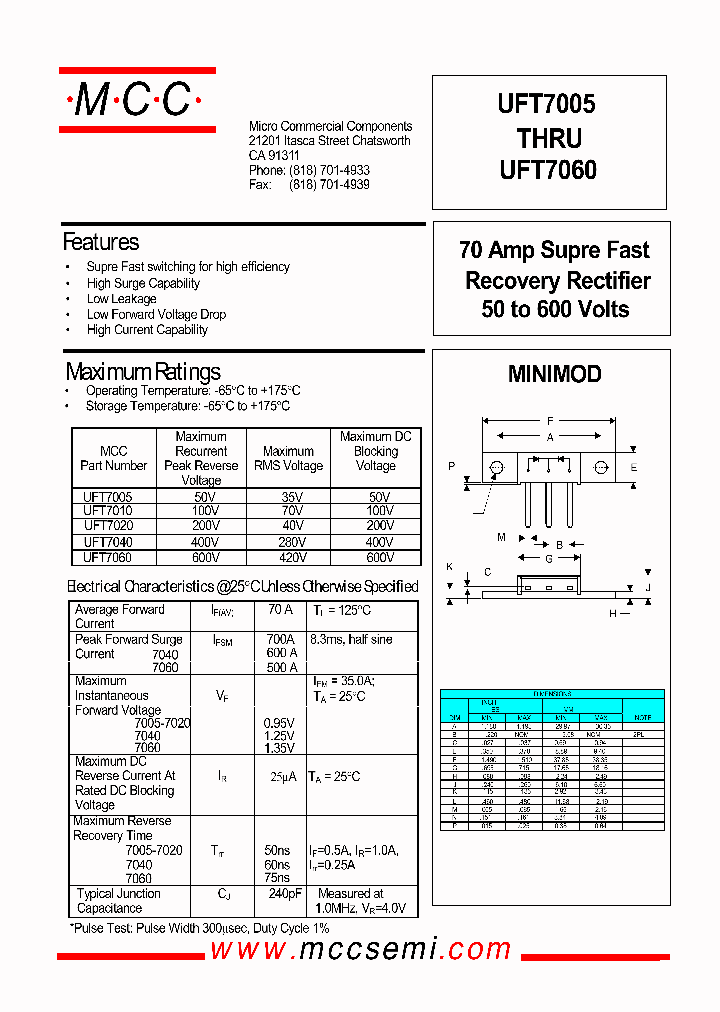 UFT7005_372952.PDF Datasheet