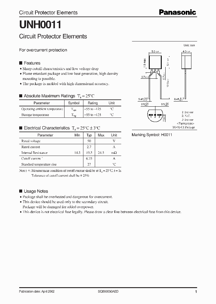 UNH0011_311075.PDF Datasheet