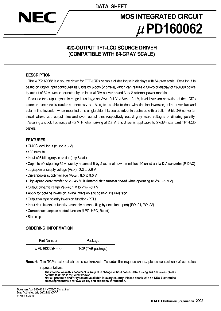 UPD160062_360072.PDF Datasheet