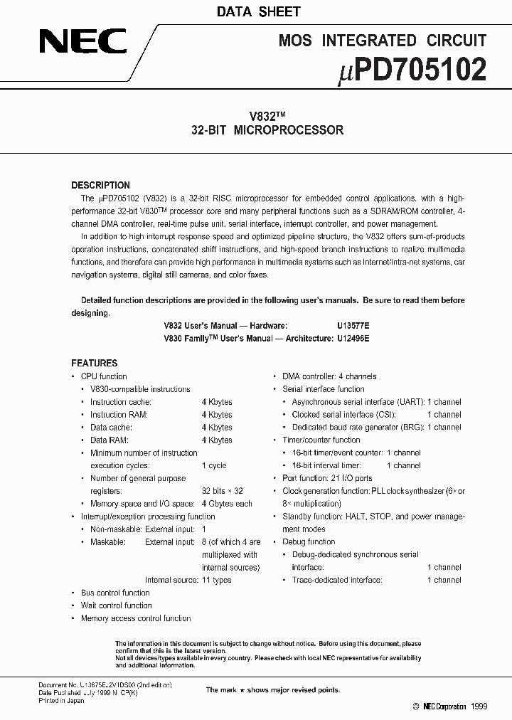 UPD705102_126769.PDF Datasheet