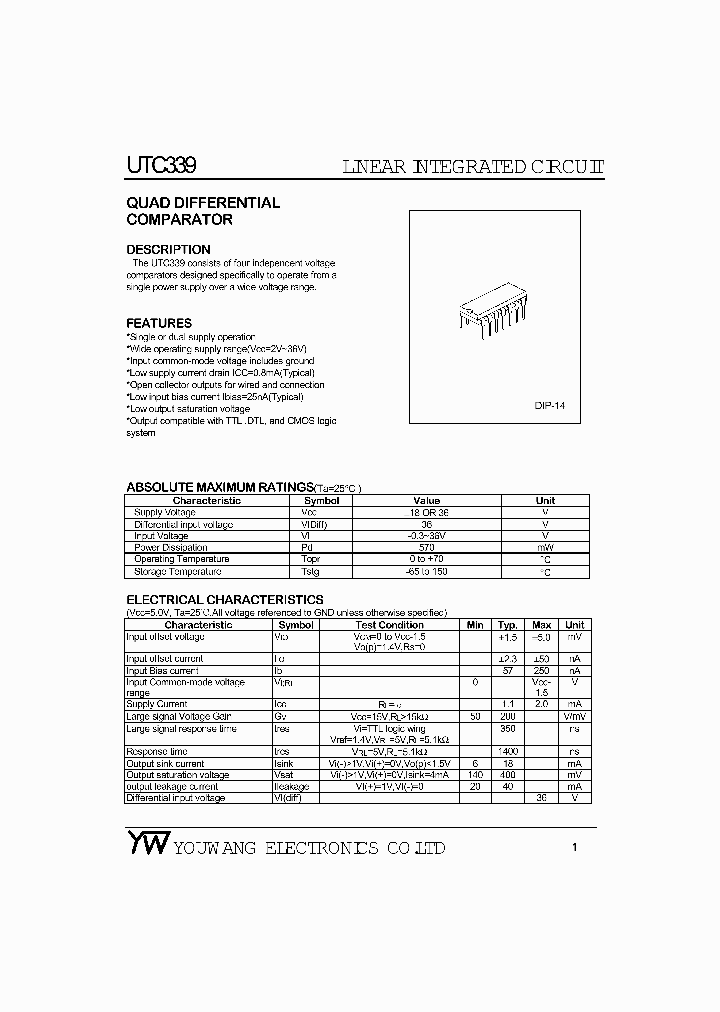 UTC339_230904.PDF Datasheet