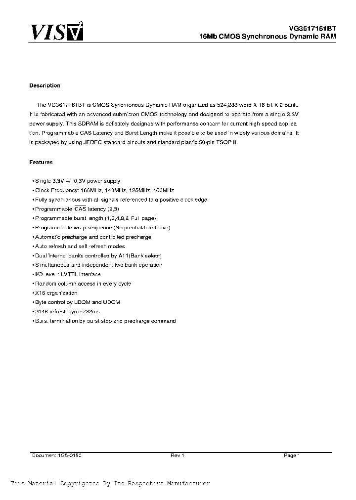 VG3617161BT_343483.PDF Datasheet