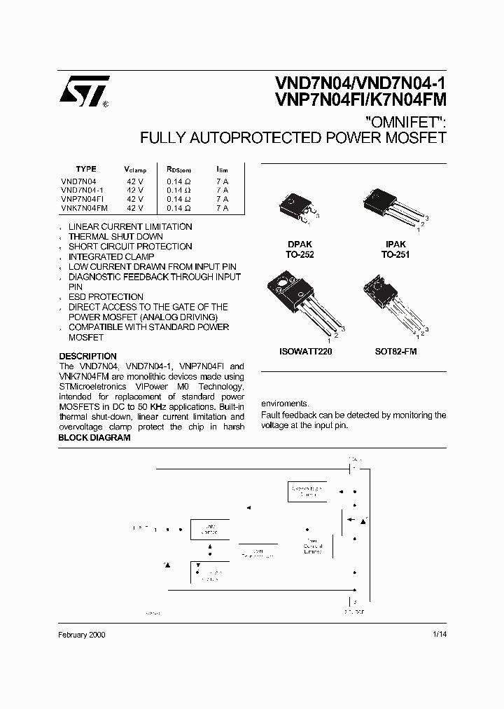 VNK7N04FM_341281.PDF Datasheet