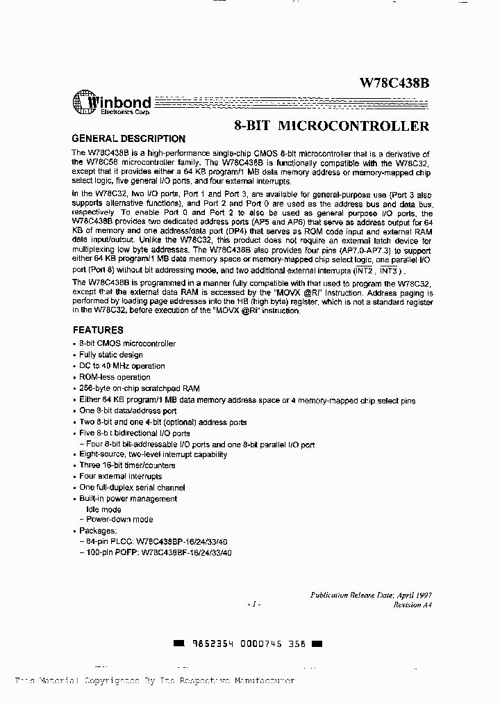 W78C438BP-24_366381.PDF Datasheet