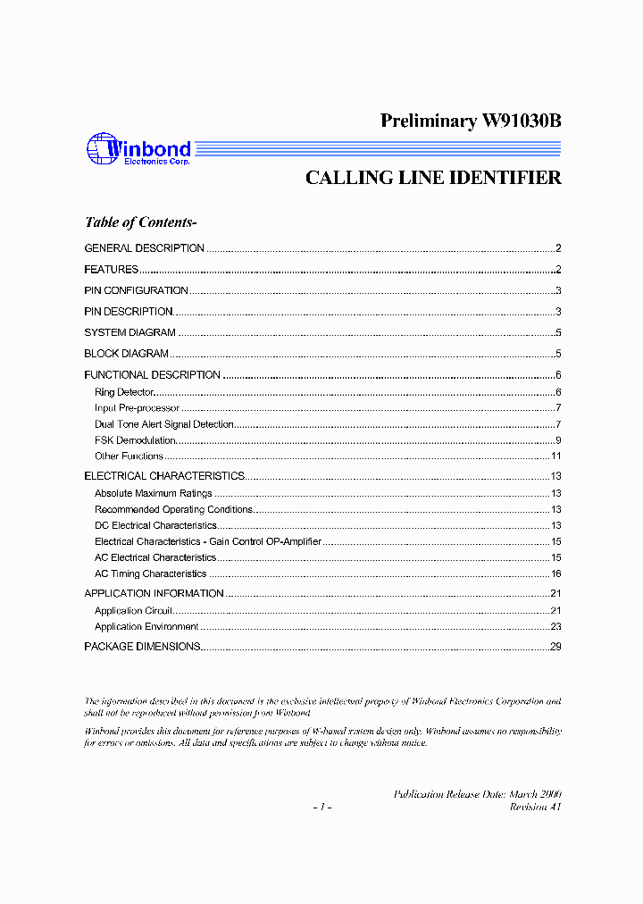 W91030_52756.PDF Datasheet