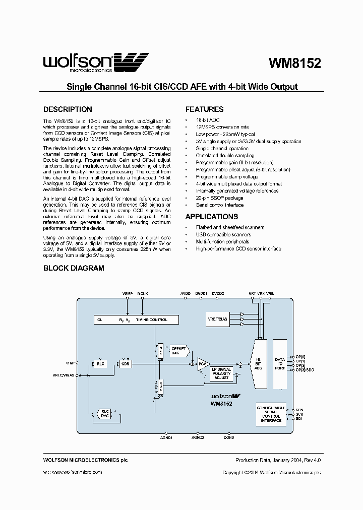 WM8152_332566.PDF Datasheet