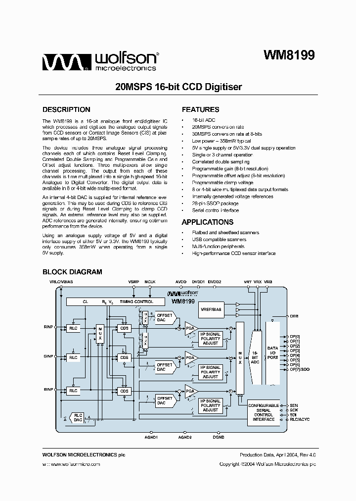 WM8199_353725.PDF Datasheet