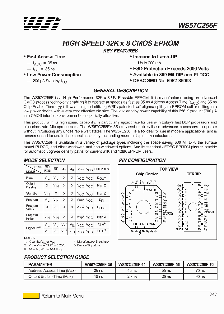 WS57C256F_52277.PDF Datasheet