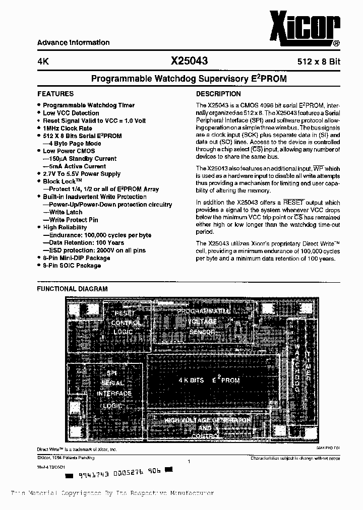 X25043P-3NBSP_360961.PDF Datasheet