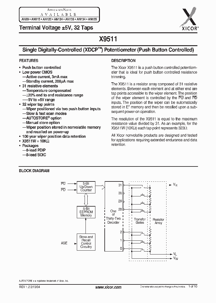 X9511WP_326090.PDF Datasheet