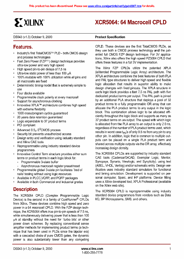 XCR5064_335584.PDF Datasheet