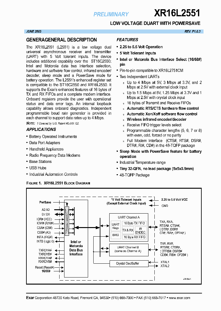 XR16L2551_179571.PDF Datasheet