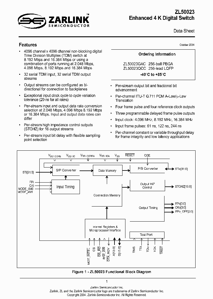 ZL50023_338589.PDF Datasheet