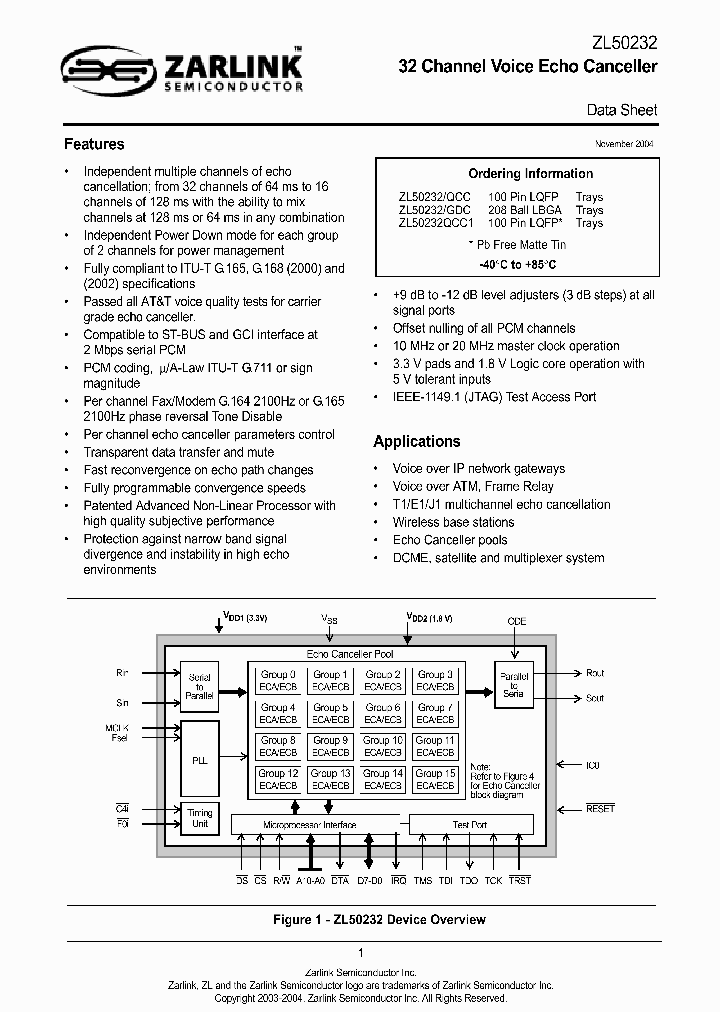 ZL50232GDC_345847.PDF Datasheet