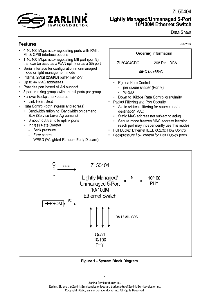ZL50404_377996.PDF Datasheet