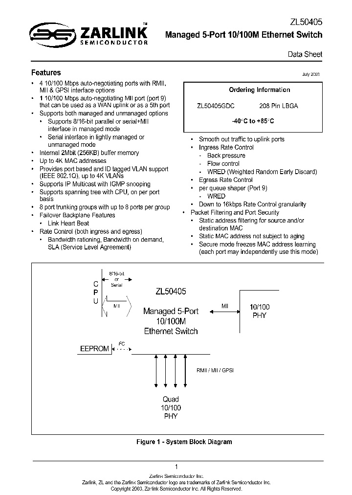 ZL50405_312570.PDF Datasheet