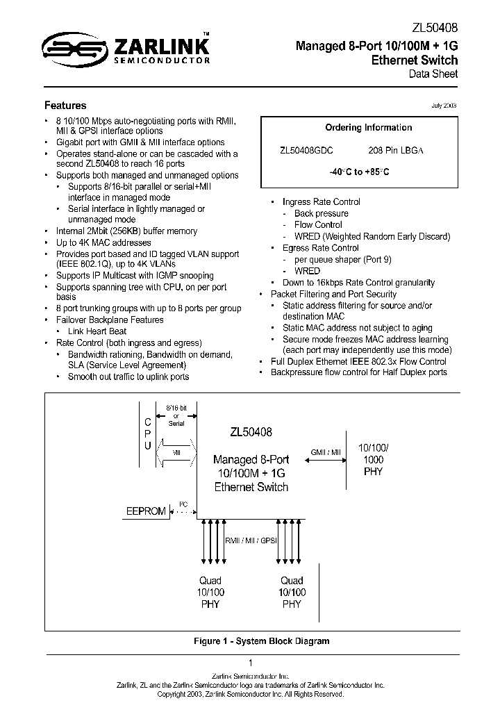 ZL50408_336516.PDF Datasheet