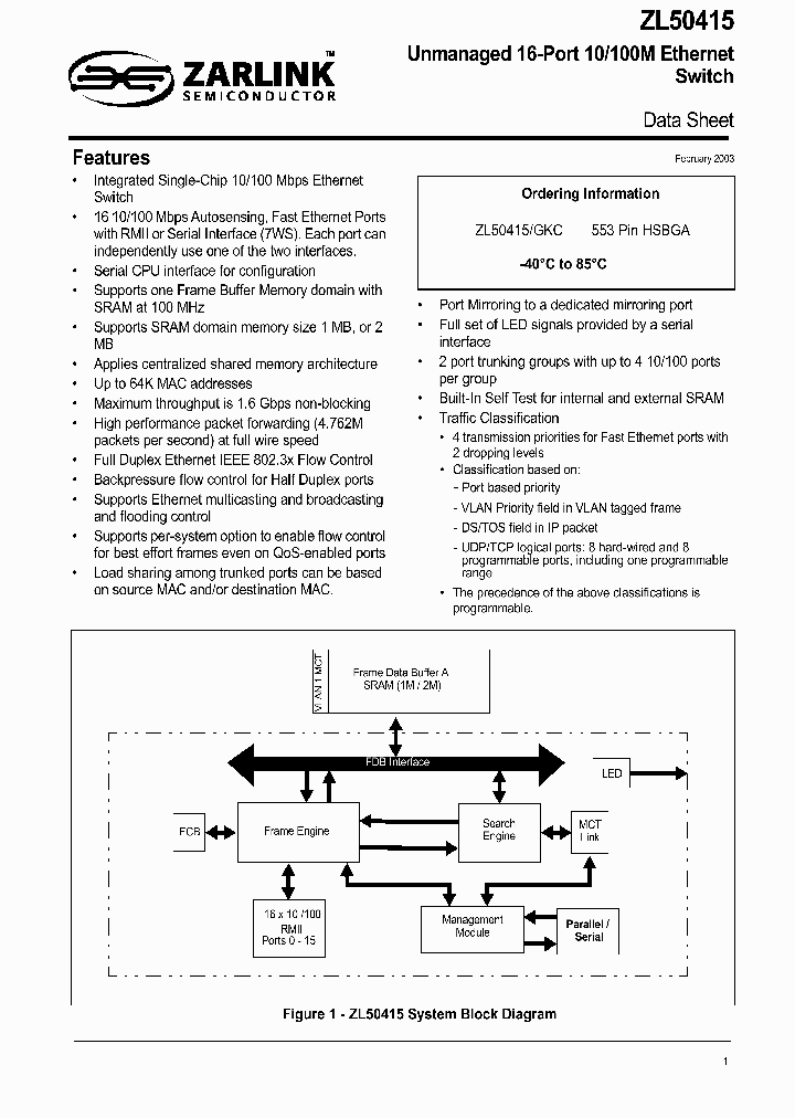 ZL50415_356772.PDF Datasheet