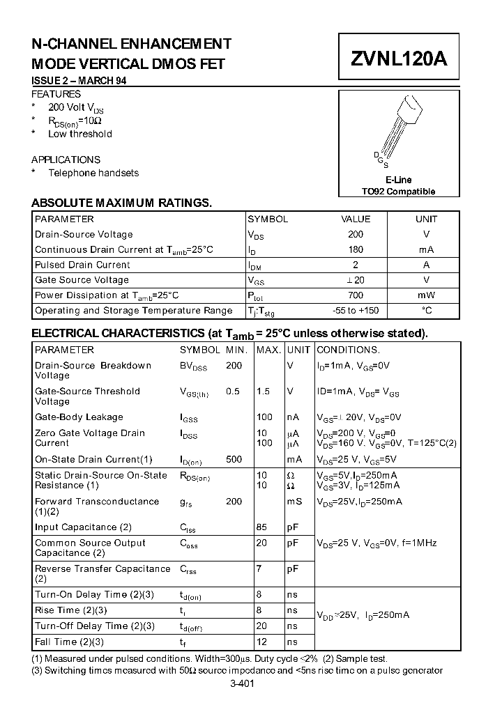 ZVNL120A_320764.PDF Datasheet