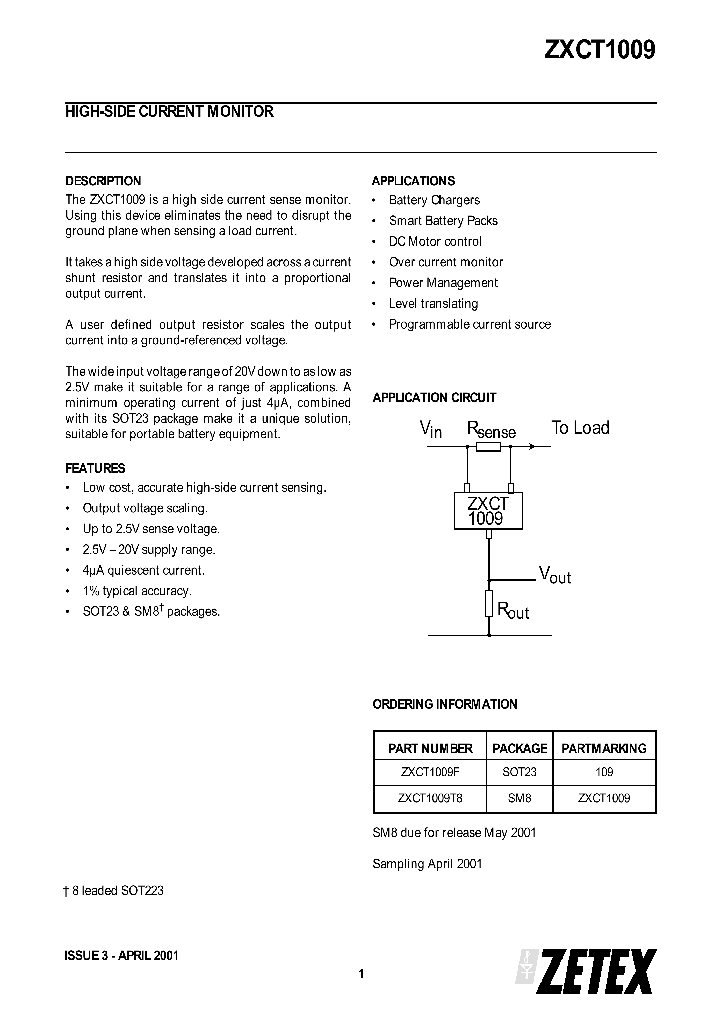 ZXCT1009F_329129.PDF Datasheet