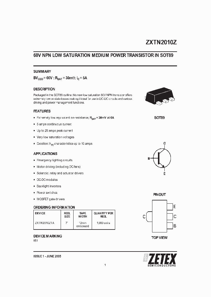 ZXTN2010ZTA_329749.PDF Datasheet