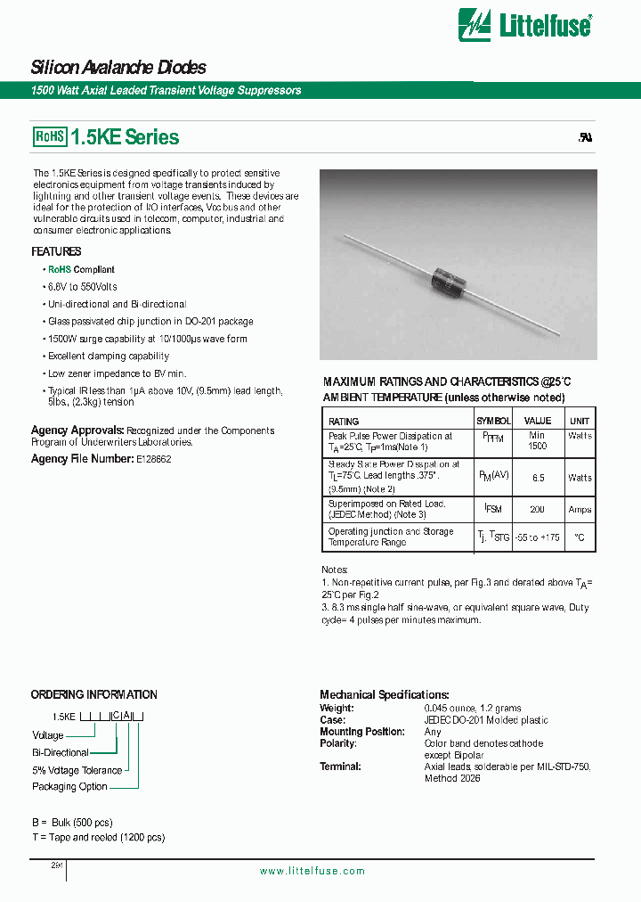 15KE550A_376582.PDF Datasheet