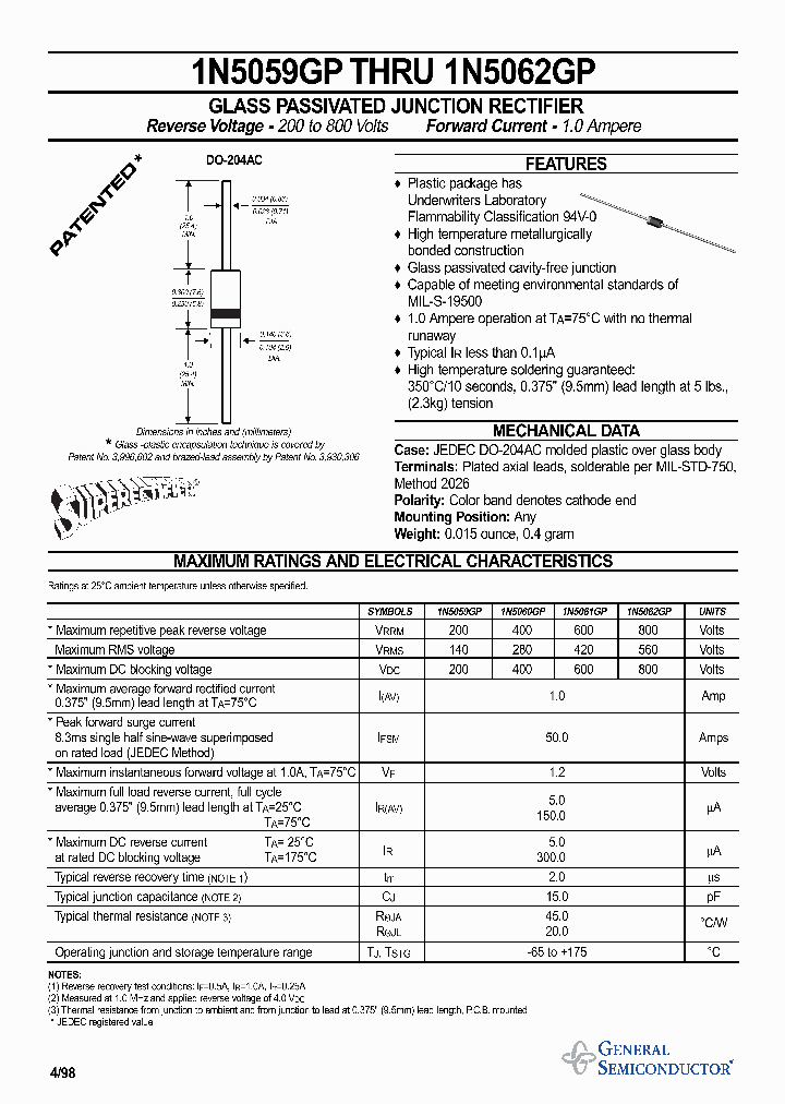 1N5061GP_407048.PDF Datasheet