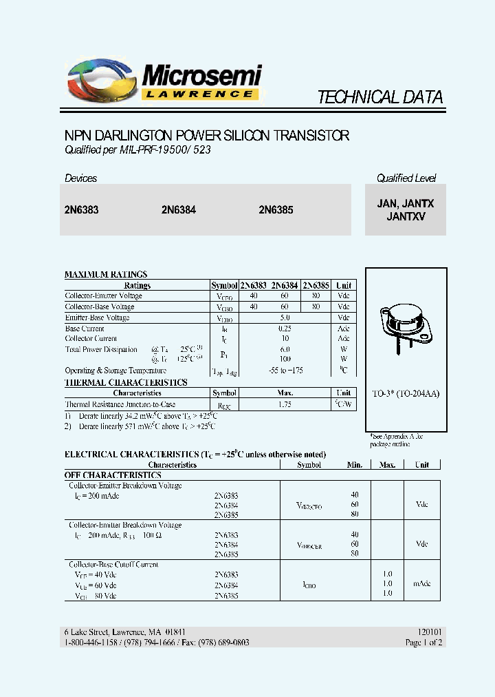 JANTXV2N6384_432150.PDF Datasheet
