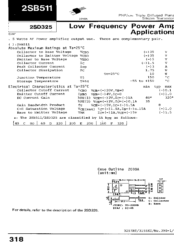 2SB511_417487.PDF Datasheet