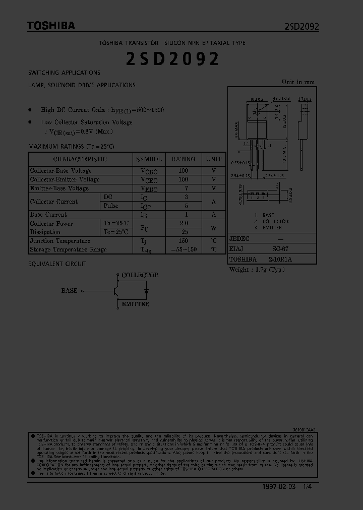 2SD2092_341567.PDF Datasheet