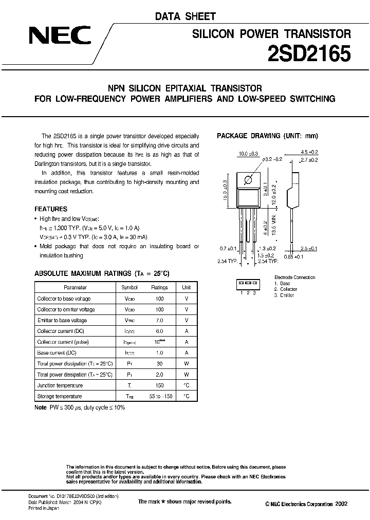2SD2165_398388.PDF Datasheet