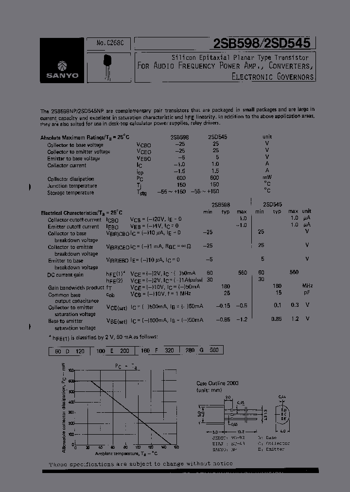 2SD545_419617.PDF Datasheet