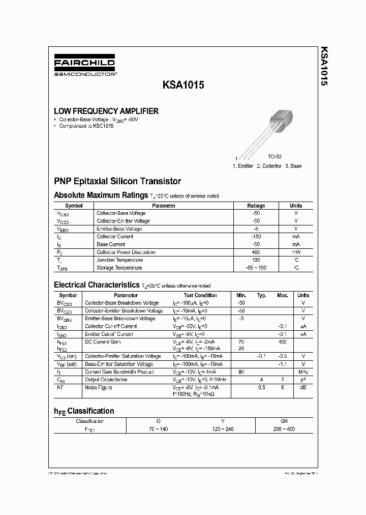 KSA1015_303896.PDF Datasheet