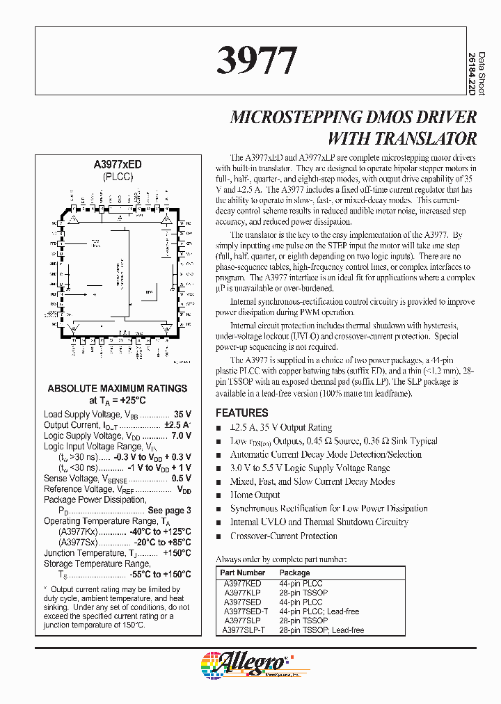 A3977KED_122868.PDF Datasheet