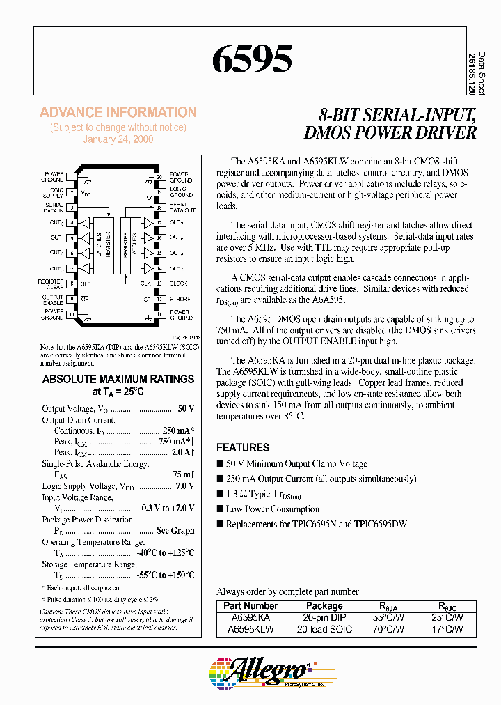 A6595KLW_405188.PDF Datasheet