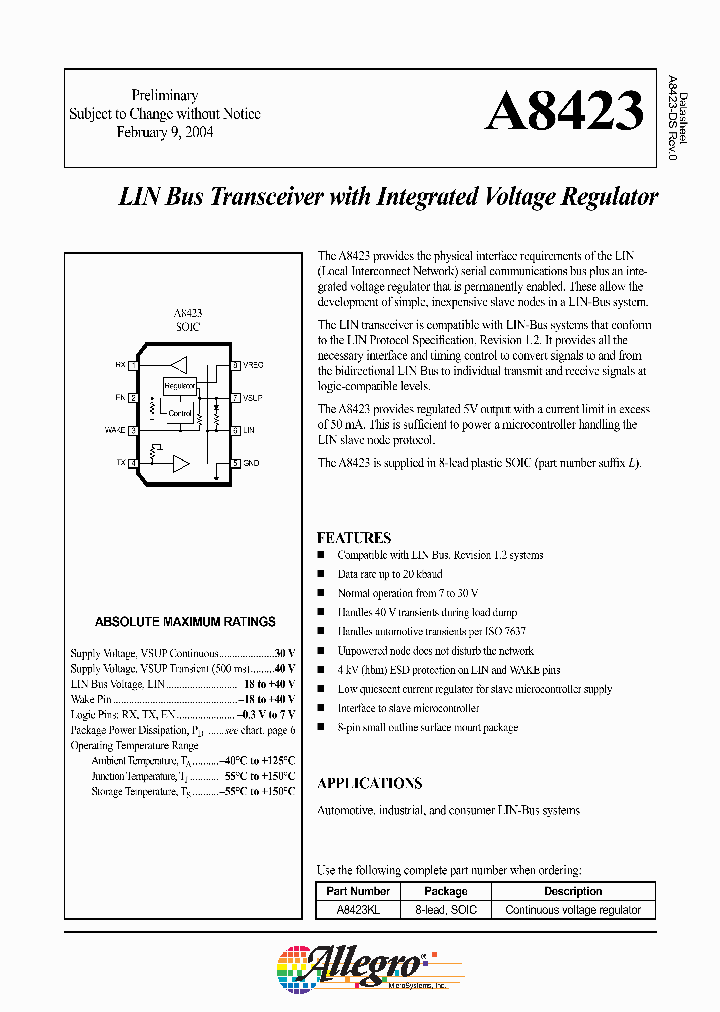 A8423NBSP_359491.PDF Datasheet