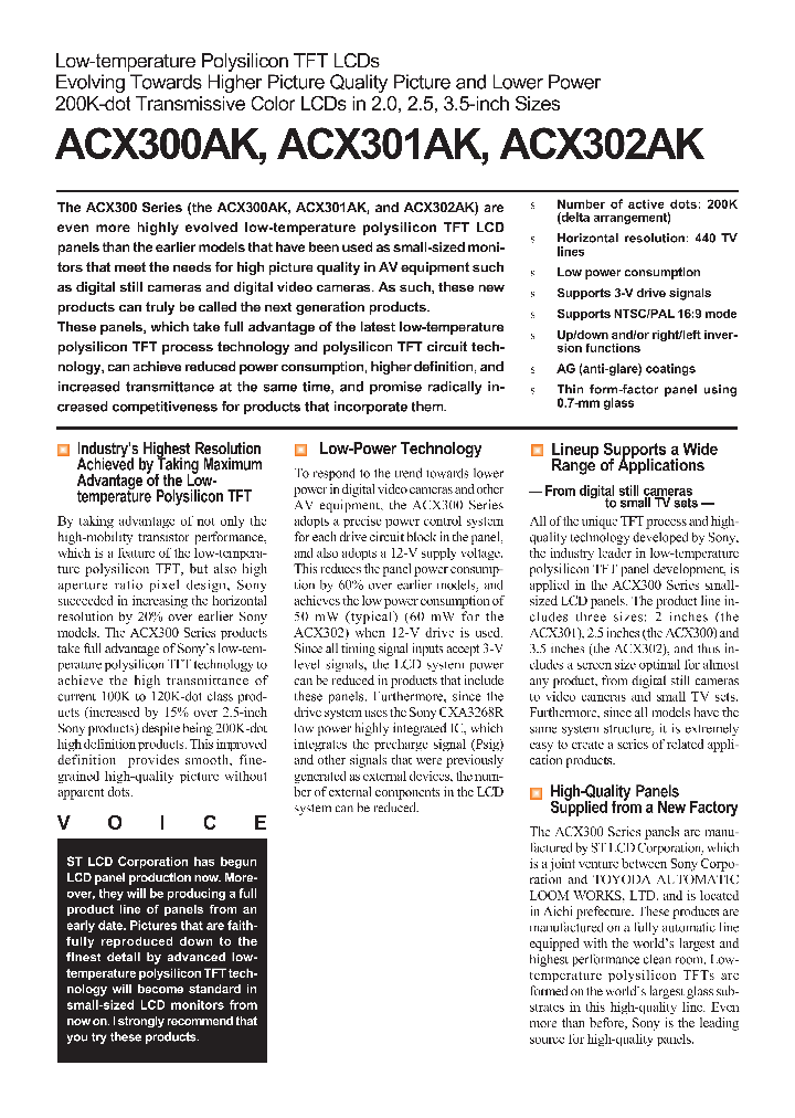 ACX300_410881.PDF Datasheet