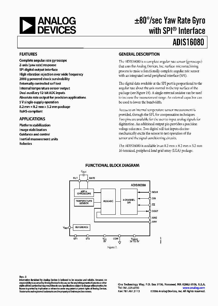 ADISB16080_433307.PDF Datasheet