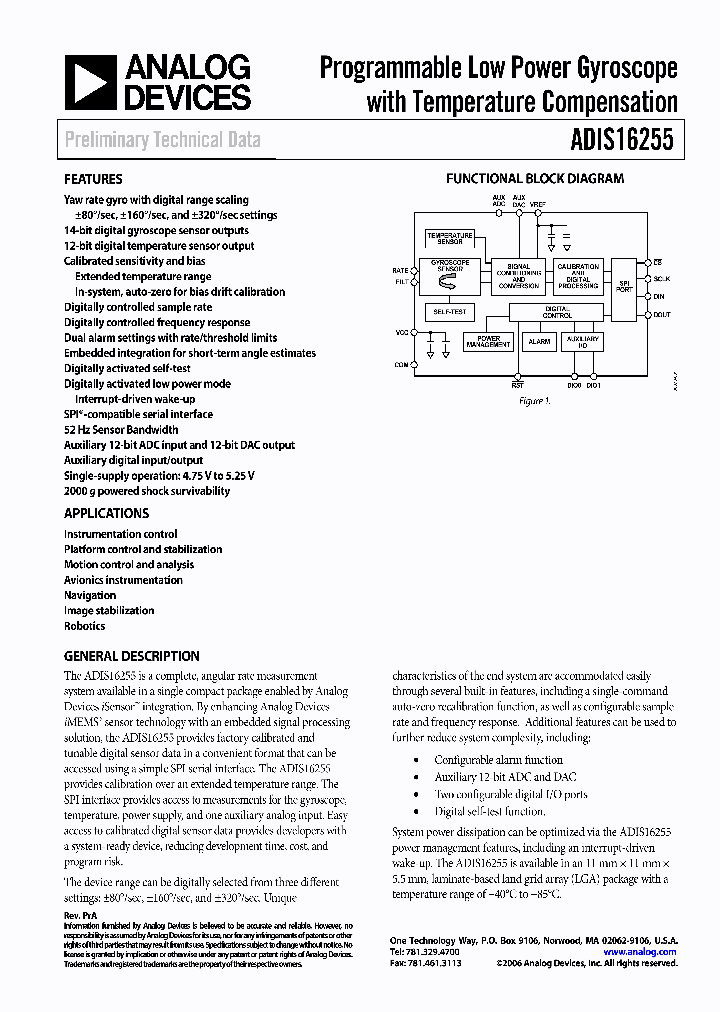 ADISB16255_433323.PDF Datasheet
